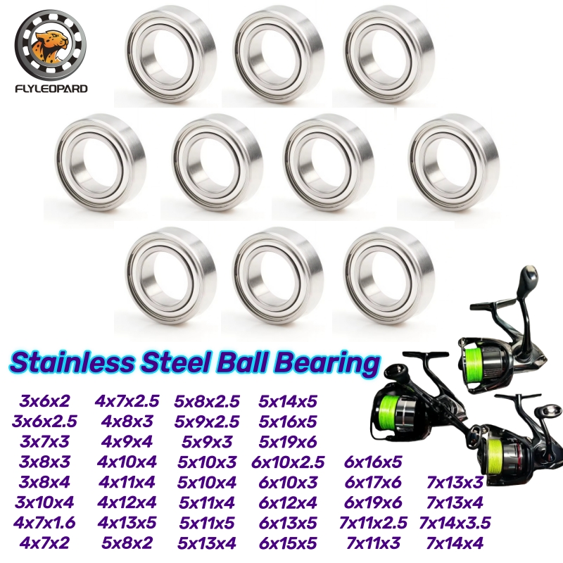 Conventional Reel - 10 peças Rolamento de Aço Inoxidável