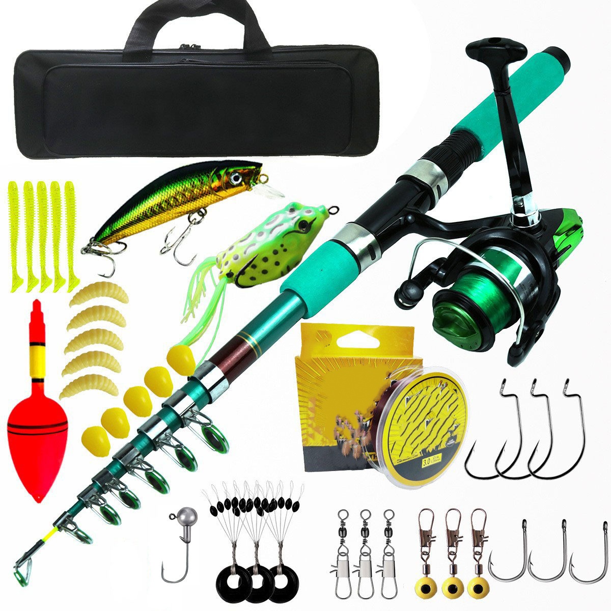 Reel Bag - Kit de Vara de Pesca Telescópica